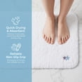 thumbnail image 4 of REGALWOVEN High-End Bathroom Rug - Ultra Plush Absorbent Microfiber Bath Mat, Non-Slip Machine Washable Shag Shower Rug White Starfish Pattern 32" x 20", 4 of 6