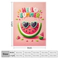 thumbnail image 4 of GOSMITH Flannel Blanket Durable and Long-lasting Summer Pillow Covers Hello Summer Vibes with Watermelon Pineapple Bicycle Tropical Flowers Palm Leaves Lemon White, 4 of 6