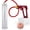 Red, variant on LeLuv® Premium Maxi Penis Pump w/ Red Handle, Silicone Hose | Donut | 9" x 2.125" Cylinder