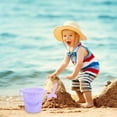 thumbnail image 2 of Small Bucket Portable Sand Bucket Water Bucket Plaything for Beach, 2 of 9