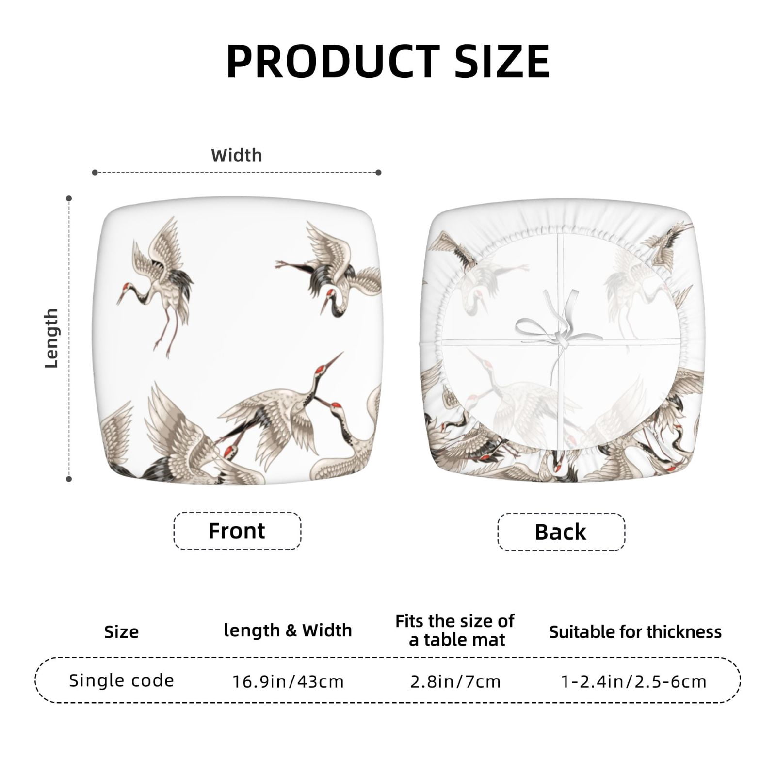 Rateoe Autumn Floral Deer Pattern Square Couch Cushion Covers, Sofa Furniture Protector Slipcover with Bottom Tie rope, Soft Non-Slip Non-Wrinkle Non-Sticky-Six Piece
