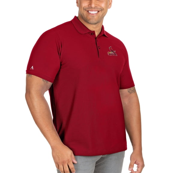 Men's Antigua Red St. Louis Cardinals Big & Tall Legacy Pique Polo