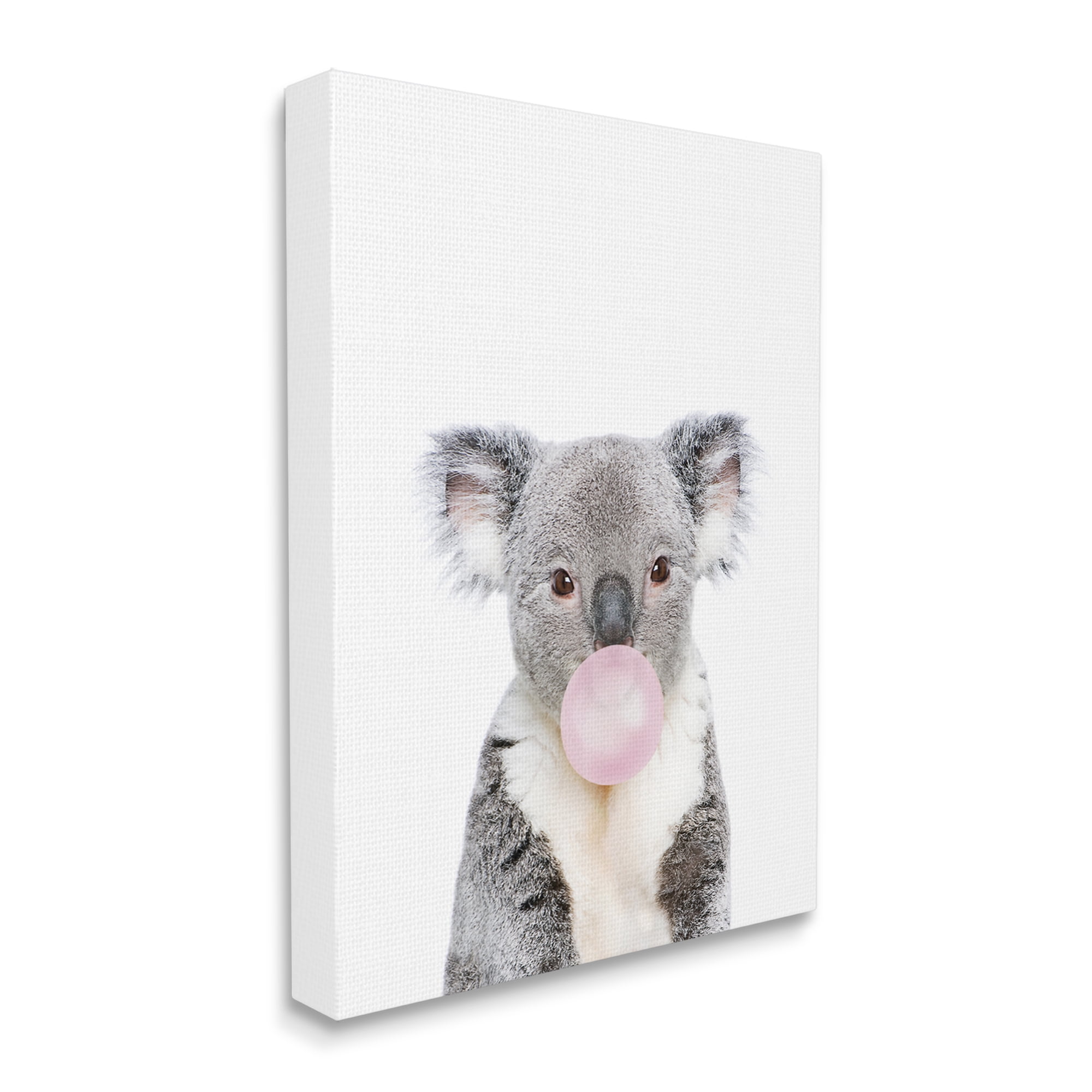 Stupell Industries Koala Bubblegum Portrait Animals & Insects Painting Gallery Wrapped Canvas Print Wall Art, 30 x 40