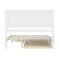 thumbnail image 4 of Malta Queen Wood Platform Bed with Panel Footboard and Twin XL Trundle in White, 4 of 5