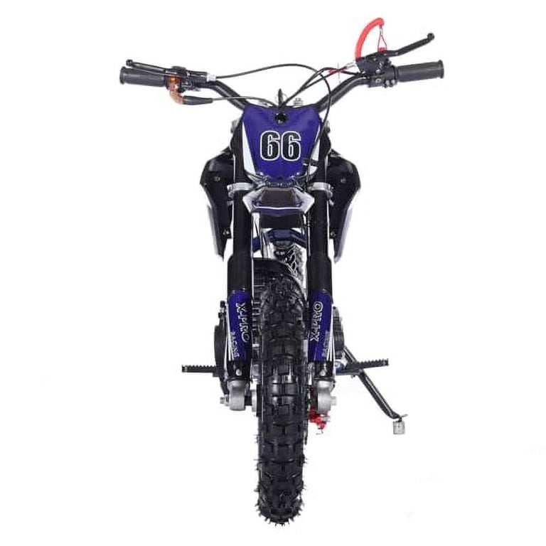 X-PRO Victor 40cc Gas-Powered Mini Dirt Bike - 4-Stroke Pit Bike For Kids, Pull Start, 10" Wheels, Blue