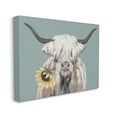 thumbnail image 3 of Stupell Industries Highland Cattle Biting Sunflower Bloom Painting Gallery Wrapped Canvas Print Wall Art, Design by Michele Norman, 3 of 7