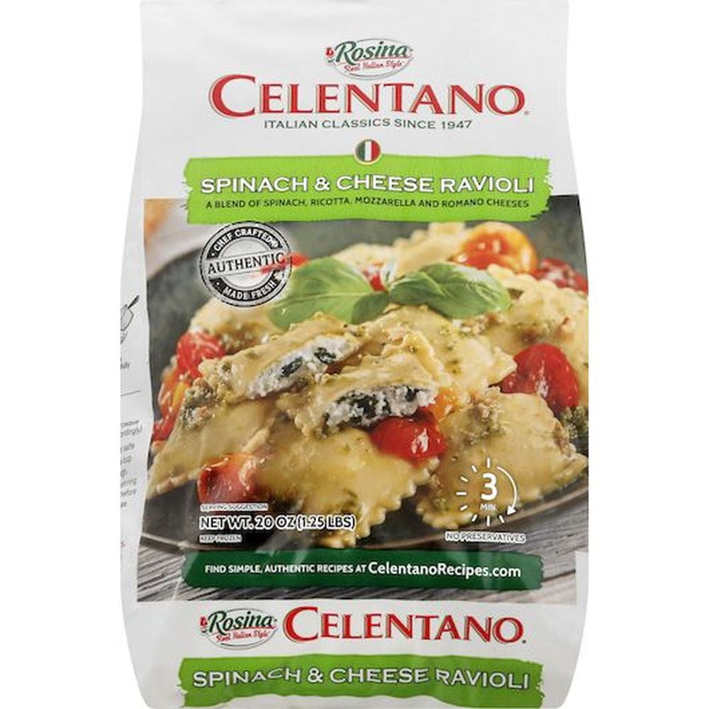 Celentano Spinach and Cheese Ravioli, 20 Ounce 12 per case
