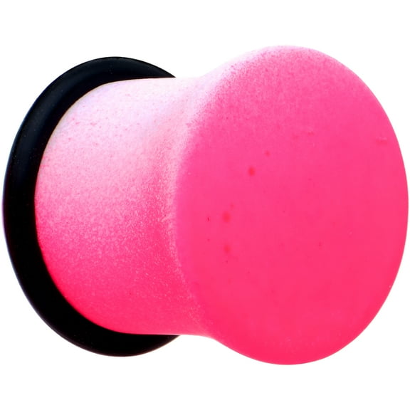 Body Candy Womens 2Pc 7/16" Ear Plugs White Pink Ombre Matte Acrylic Single Flare Ear Plug Gauges Set of 2