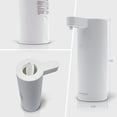 thumbnail image 3 of Dispensador de jabón automático premium, dispensador de bomba de jabón líquido con sensor recargable sin contacto, acero inoxidable (blanco mate), 3 of 5