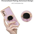 thumbnail image 2 of for Samsung Galaxy S20 FE 5G Case Cute 6D Astronaut Case with Stand Function Luxury Plating Case Cover Slim Fit Soft TPU Shockproof Bumper Protective Electroplated Case for Girls Boys,Purple, 2 of 12