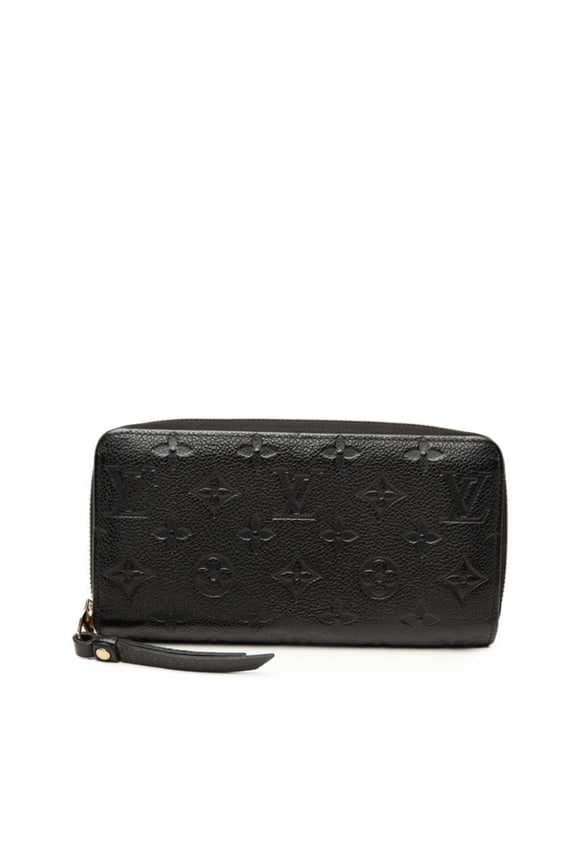 Pre-Owned Louis Vuitton Monogram Empreinte Zippy Wallet Long M61864 Noir Black Leather Women's...