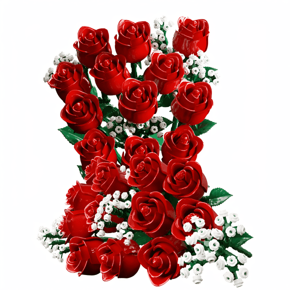 Bouquet of Rose Building Block compatible with LEGO Flowers Rose Flowers Kit, Great Gift Idea - 968 Pieces