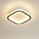 thumbnail image 3 of Lámpara de techo minimalista, lámpara colgante, lámpara LED, decoración artística. Cuadrado Cálido Negro, 3 of 7