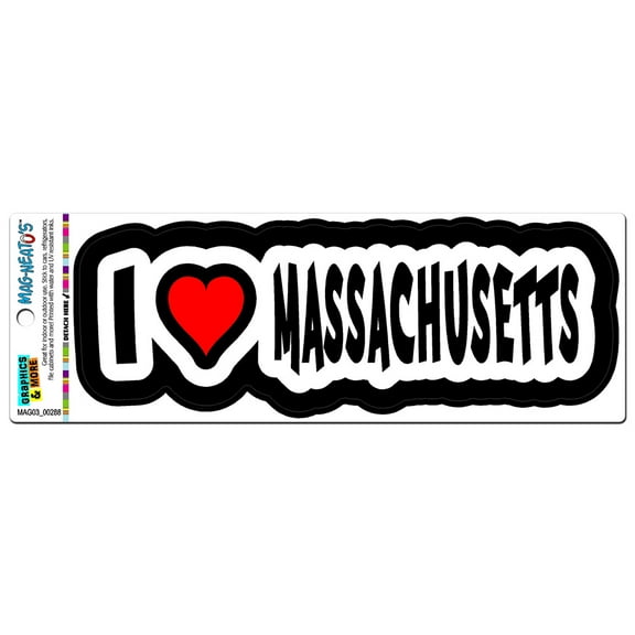 I Love Heart Massachusetts MAG-NEATO'S(TM) Car/Refrigerator Magnet