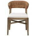 thumbnail image 3 of Baxton Studio Chloe Modern Bohemian Walnut Brown Finished Mahogany Wood and Natural Rattan Dining Chair, 3 of 7