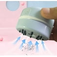 thumbnail image 3 of MINKUROW Mini Portable Handheld Cordless Tabletop Crumb Sweeper Desktop Vacuum Cleaner,Cleaning Hairs,Crumbs,Computer Keyboard of Gifts for Kids (Blue), 3 of 6