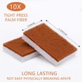 thumbnail image 2 of Natural Plant Based Scrub Sponge for Household Compostable Sponges for Bathroom Eco-Friendly Reusable Palm Fiber Scrub Sponge for Kitchen Absorbent Nonstick Cookware Dish Stove Fridge Sink5Packs, 2 of 5
