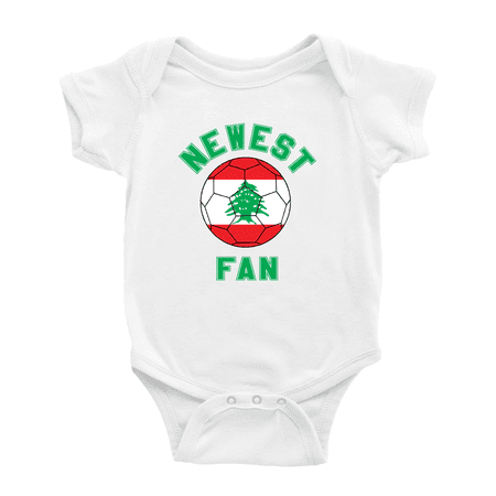 

Newest Lebanon National Soccer Team Fan Cute Baby Clothes Unisex (White 3-6 Months)