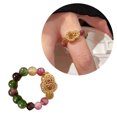 thumbnail image 2 of Colorful Beaded Rings Adjustable Rings Opening Rings Finger Open Rings Alloy Texture Suitable for Various Occasion, 2 of 8
