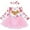 Pink, variant on Babibeauty Infant Baby Girl Dress Kids Floral Heart One Long Sleeve Tutu Ruffled Dress with Bowknot Headband Outfits Set (Pink,6-12M)