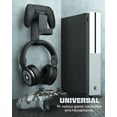 thumbnail image 5 of MoKo Game Controller Holder, Dual Gamepad & Headsets Wall Mount Stand for Xbox One, PS4, PS5, Switch Game Accessories, Black, 5 of 8