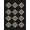 Black Ivory, Pattern 10, variant on ODIKA 8'x10' Washable Area Rug Geometric Motif Boho Detailing Interlocking Lattice Abstract Flowing Dynamic for Living Room, Under Sectional, Family , Durable, Non-Slip