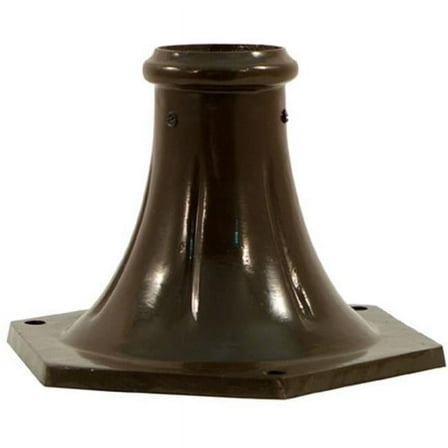 Dabmar Lighting BS300-BZ Surface Mounted Base for 3 in. Outer Dia Round Post, Bronze - 8 x 11.63 x 11.63 in.