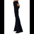 thumbnail image 2 of Pantalones Vaqueros Acampanados con Parches de Estrellas para Mujer, Cintura Media, Corte Acampanado, Elásticos, Pierna Recta, Ajustados. Negro L, 2 of 10