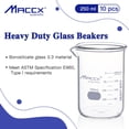 thumbnail image 3 of Vaso de vidrio Maccx Sturdy, 250 ml, borosilicato, forma baja, 3 of 7