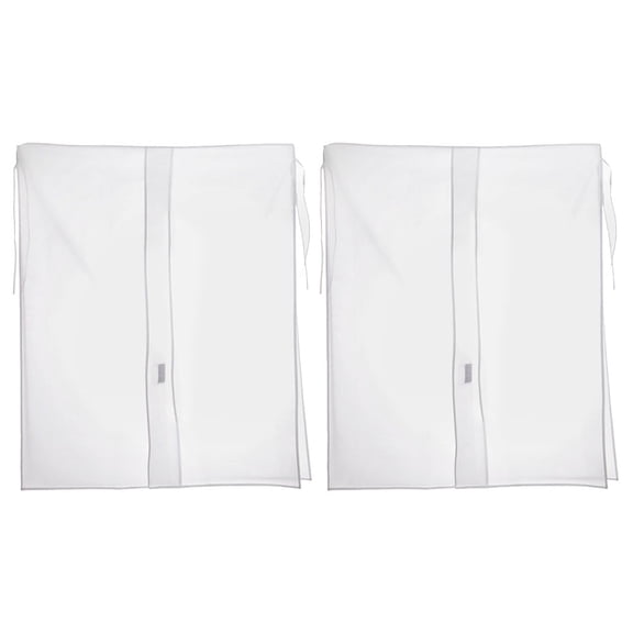 IDEANATEGRATE 2Pcs White Peva Clothes Rack Cover Waterproof Garment Protector for Home Closet