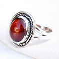 thumbnail image 3 of Red Garnet Ring, Oval Shape Gemstone, January Birthstone, Oxidized Ring, Healing Crystal Ring, 925 Sterling Silver Ring, Statement Ring*****, 3 of 6