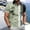 Green, variant on Short Sleeve Dress Shirts for Men Green Collared Quarter Zip Hawaiian Style Tops Botanical Striped Vacation-Inspired Polos Green,S