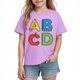 thumbnail image 1 of Camiseta de Manga Corta Linda para Niños, Camiseta de la Temporada de la Escuela de Impresión Gráfica, Camisetas de Manga Corta de las Niñas Suaves para Niños de Edades 3-10, 1 of 9