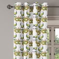 thumbnail image 3 of Ambesonne Mardi Gras Grommet Curtain, Pattern, 50" x 63", Purple Green Yellow, 3 of 6
