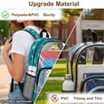 thumbnail image 5 of Xoenoiee Turtle Jellyfish Fish Print PVC School Backpack for Kids, 17 Inch Clear Bookbag for Boys, Lightweight Schoolbag Waterproof Knapsack for Preschool, Primary, Kindergarten School Supplies, 5 of 7