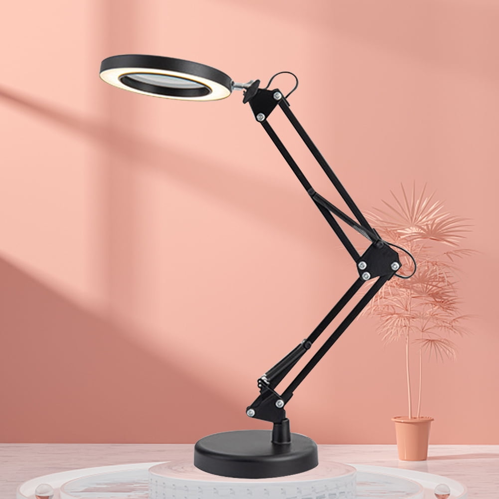 Xewsqmlo USB Desk Lamp Magnifying Glass 3color 10speed Dimming Beauty