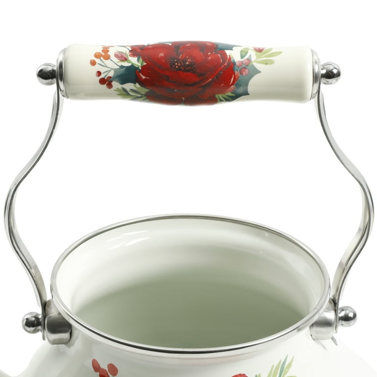 The Pioneer Woman Sweet Rose 2-Quart Enamel on Steel Tea Kettle, Size: 2qt