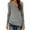 Gray, variant on Womens Long Sleeve U Neck Shirts Basic Tee Fall Trendy Spring Top Business Casual Beach Vacation Workout Fashion