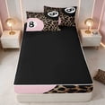 thumbnail image 4 of Erosebridal 8 Ball Zipper Twin Comforter Sets 4-Piece, Crimson Leopard Front, Black Reversible Back, 4 of 7