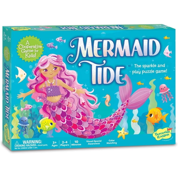 Mermaid Tide Kids Puzzle Game – Mermaid Matching & Logic Board Game – Ages 4 