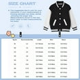 thumbnail image 2 of Alvivi Kids Boys Girls Baseball Jacket School Varsity Uniform Casual Sports Track Jackets Coat Black 11-12, 2 of 2