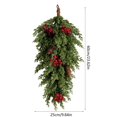 thumbnail image 3 of cpengpj 60cm Green Polyethylene Christmas Hanging Tree Ornament, Realistic Upside Down Holiday Decor for Wall and Door Festive Ambiance, 3 of 6