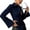Navy, variant on Women's Button Down Shirts Long Sleeve Slim Fitted Dress Shirt Work Blouses Lapel Collar Business Casual Tops (S, White)