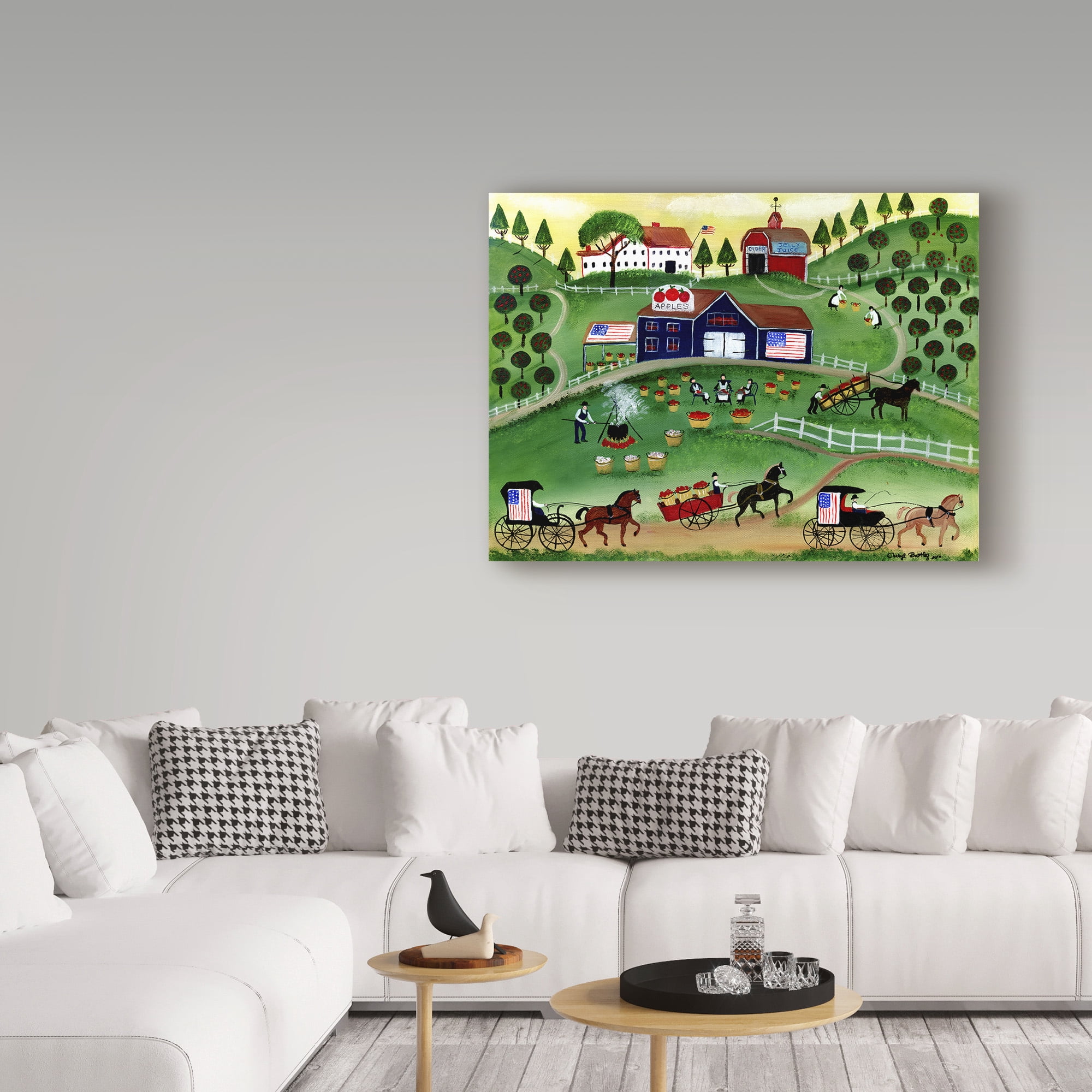Trademark Fine Art American Apple Farm Landscape Canvas Art by