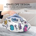 thumbnail image 4 of Yayeee Pillowcase Standard Size Set of 2 Satin Wrinkle Resistant Pillow Case, Purple Doodle Pattern, 4 of 7