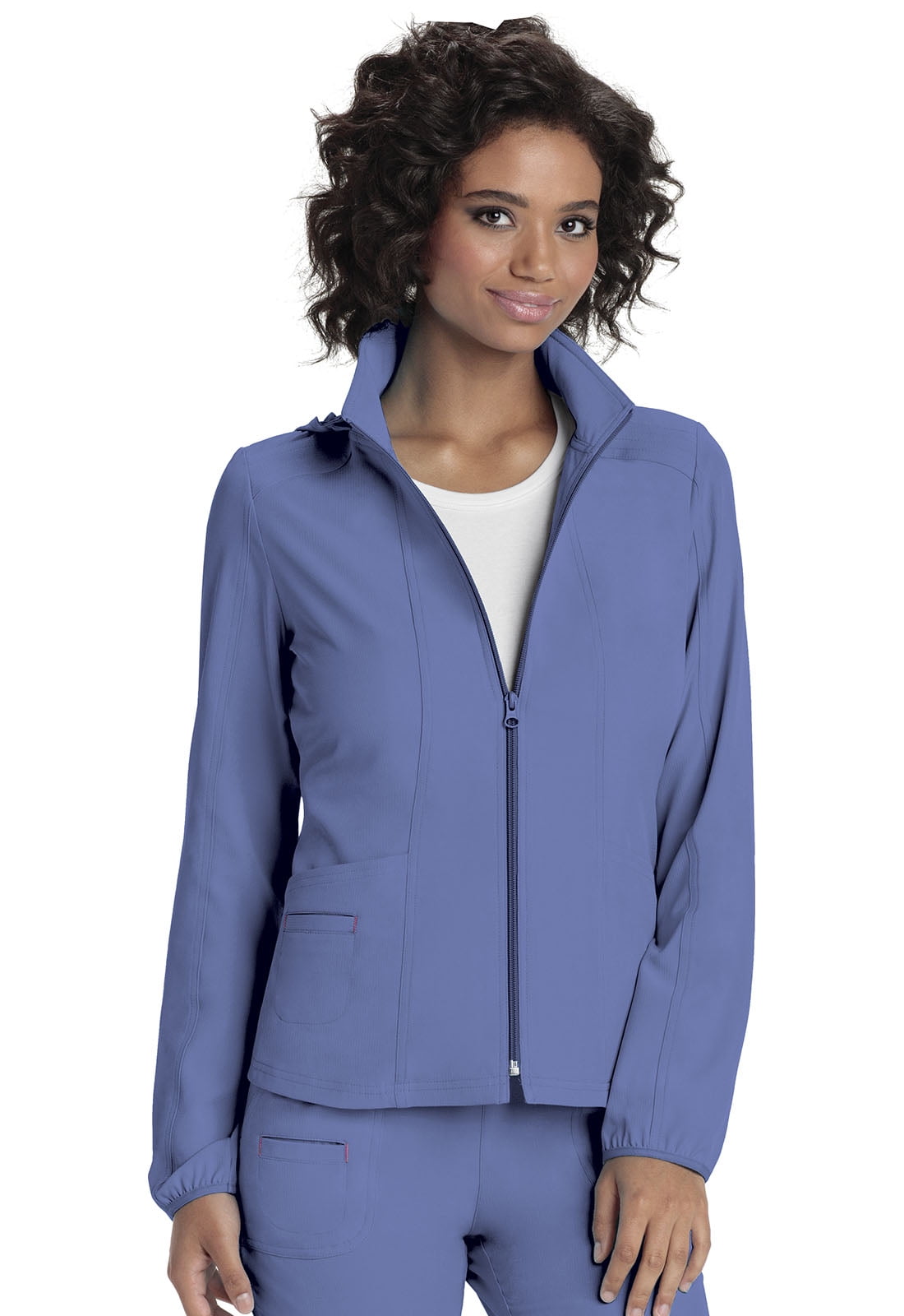 HeartSoul Break On Through Women's Zip Front Warm Up Scrubs Jacket 20310
