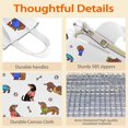 thumbnail image 4 of Dachshund Footprint Bone Insulated Lunch Bag for Women & Adults,Large Portable Soft Cooler Lunch Bag,Thermal Food Storage Tote with Pearl Cotton,8.66L,8.75x5.75x9.5 Inch, 4 of 6