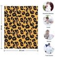 thumbnail image 4 of Yellow and Black Of Leopard Print Blanket,Comfortable Soft Flannel Throw Blanket,All Season,Warm Lightweight Blankets for Sofa Bed Couch Living Room Chair,30"x40", 4 of 4