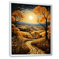 thumbnail image 2 of Designart "Gold Autumn Countryside Harvest art painting I" Landscape & Nature Floater Framed Wall Art Print, 2 of 7