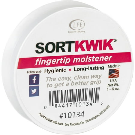 Style Moistener - LEE, LEE10134, Sortkwik 1-3/4 oz Fingertip Moistener, 1 Each, White